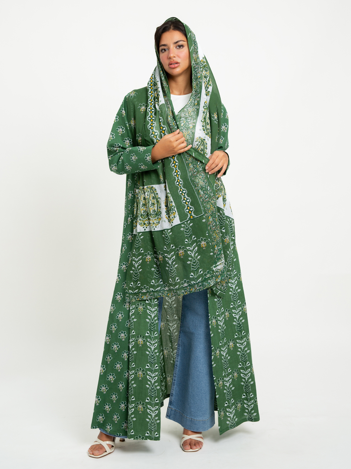 Green Palma Vibe A-Cut Abaya