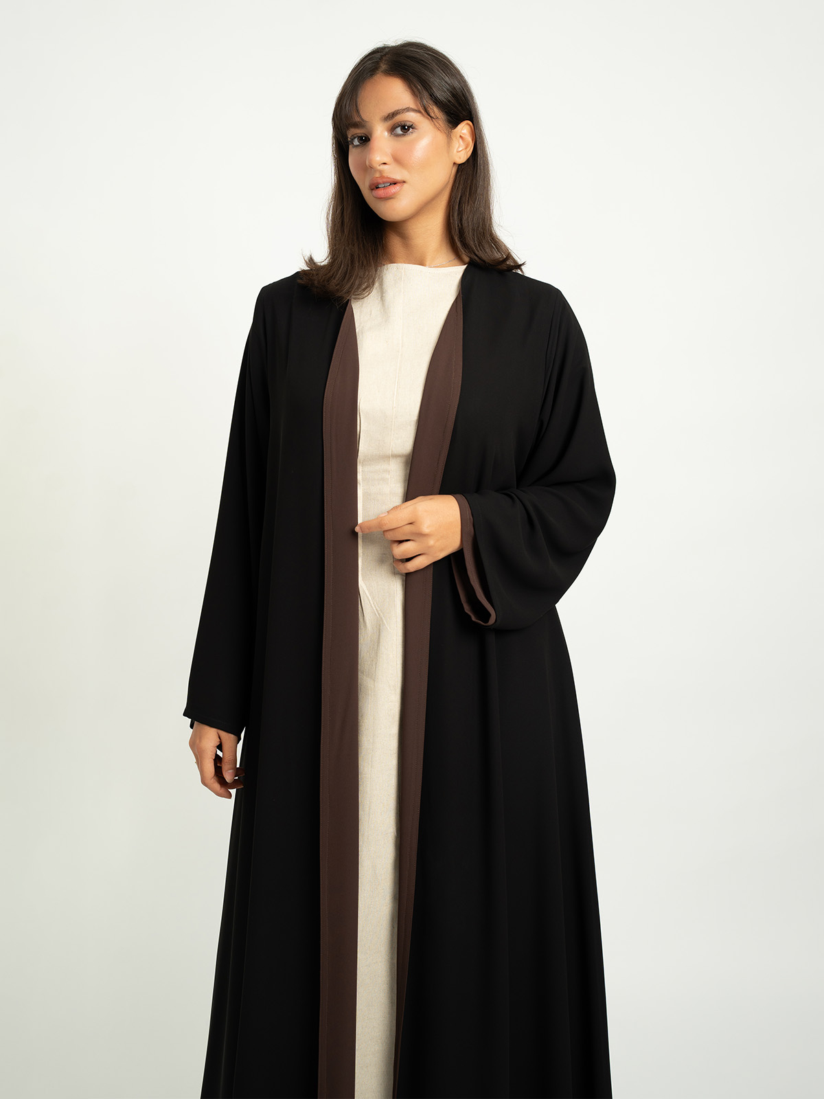 Ice Chocolate Double A-Cut Abaya 