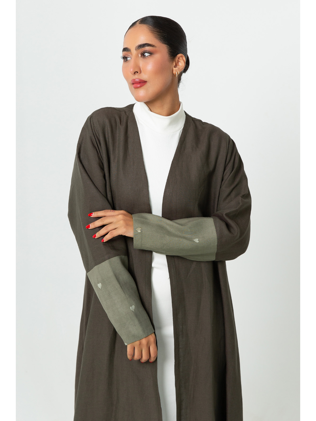 Green Hearts Abaya