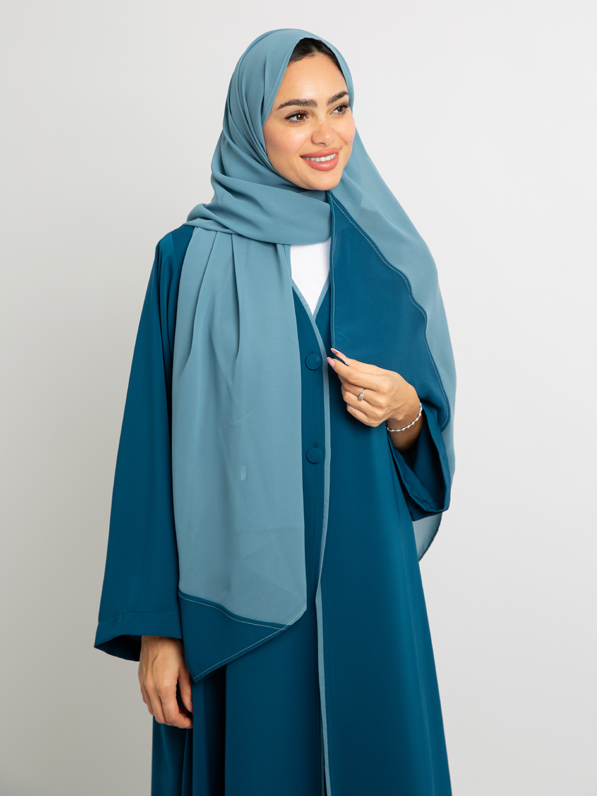 Aqua Blue Executive Abaya