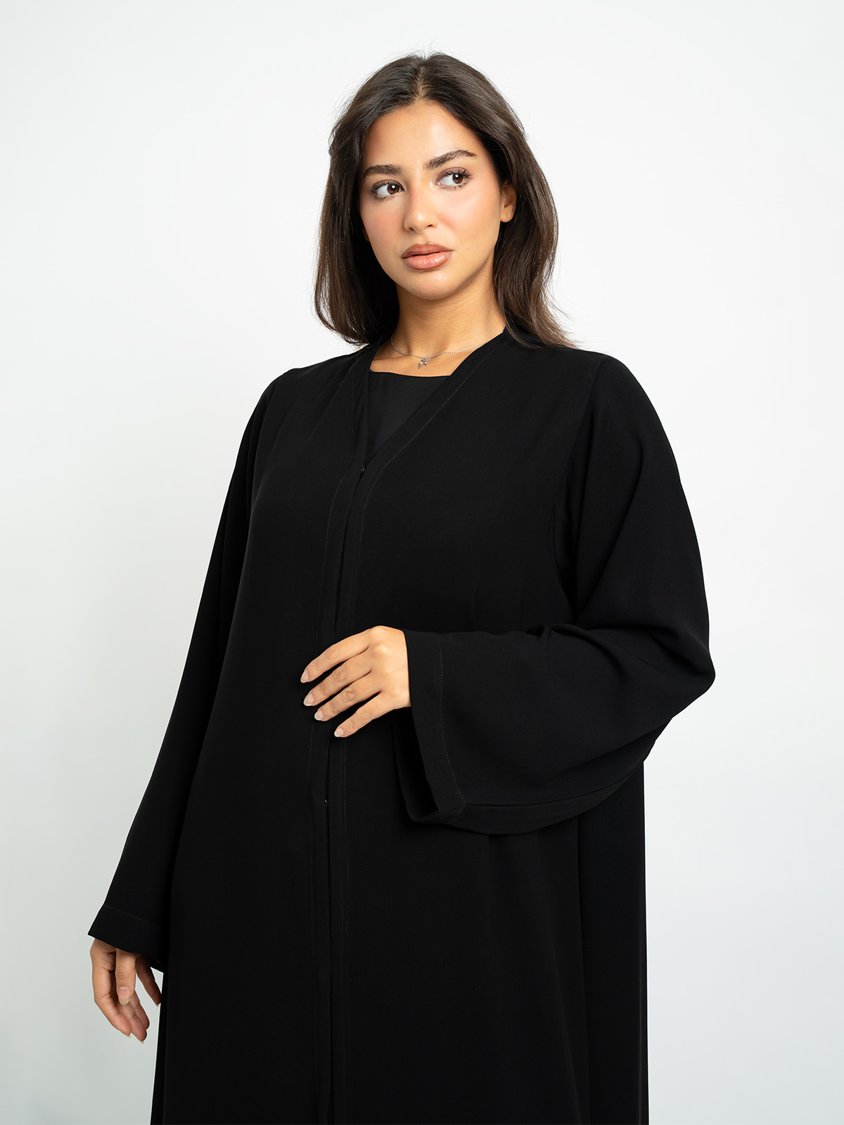 Closed Black A-Cut Abaya