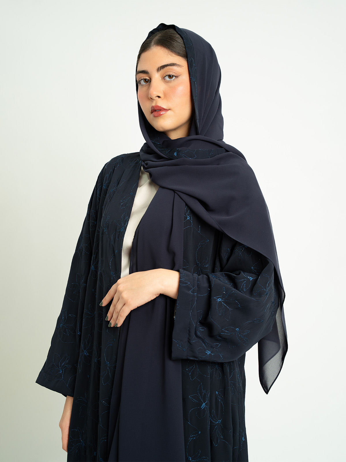Navy Nourishing A-Cut Abaya