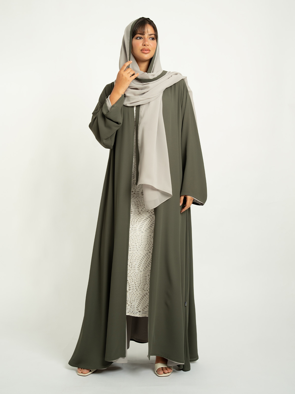Ice Matcha Double A-Cut Abaya