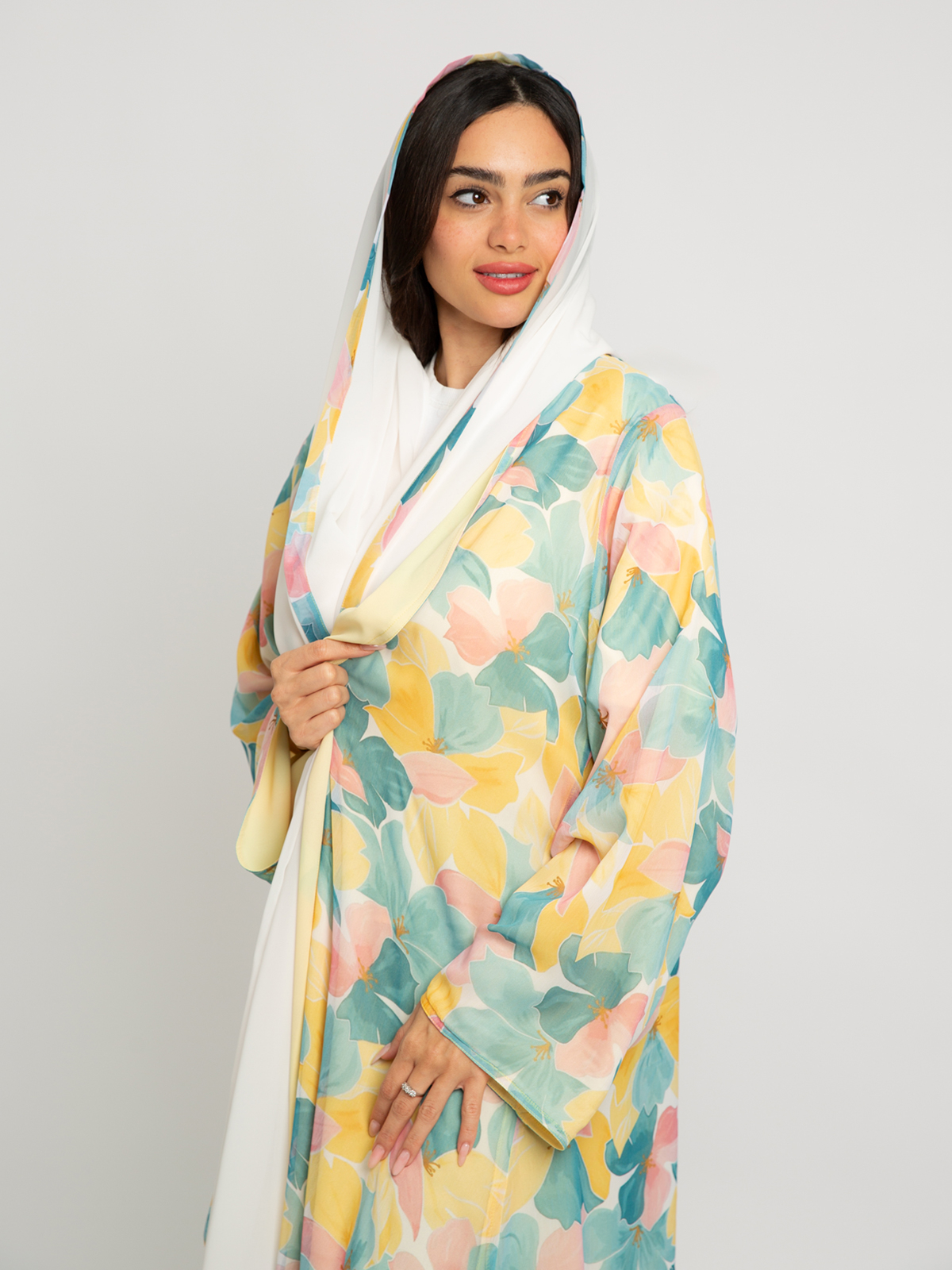 Blossom Water Double A-Cut Abaya