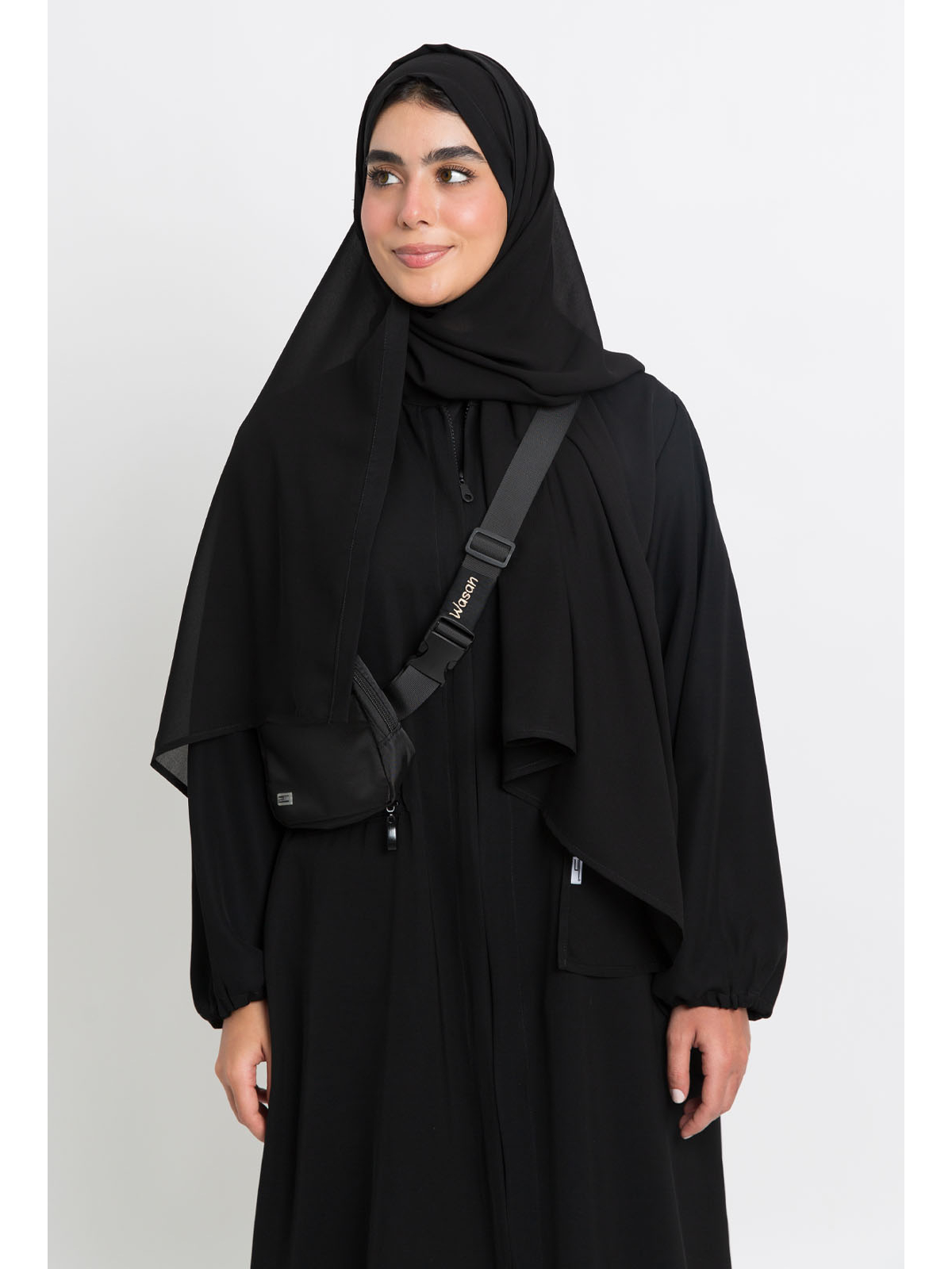 Black Zipper Hajj Abaya Package