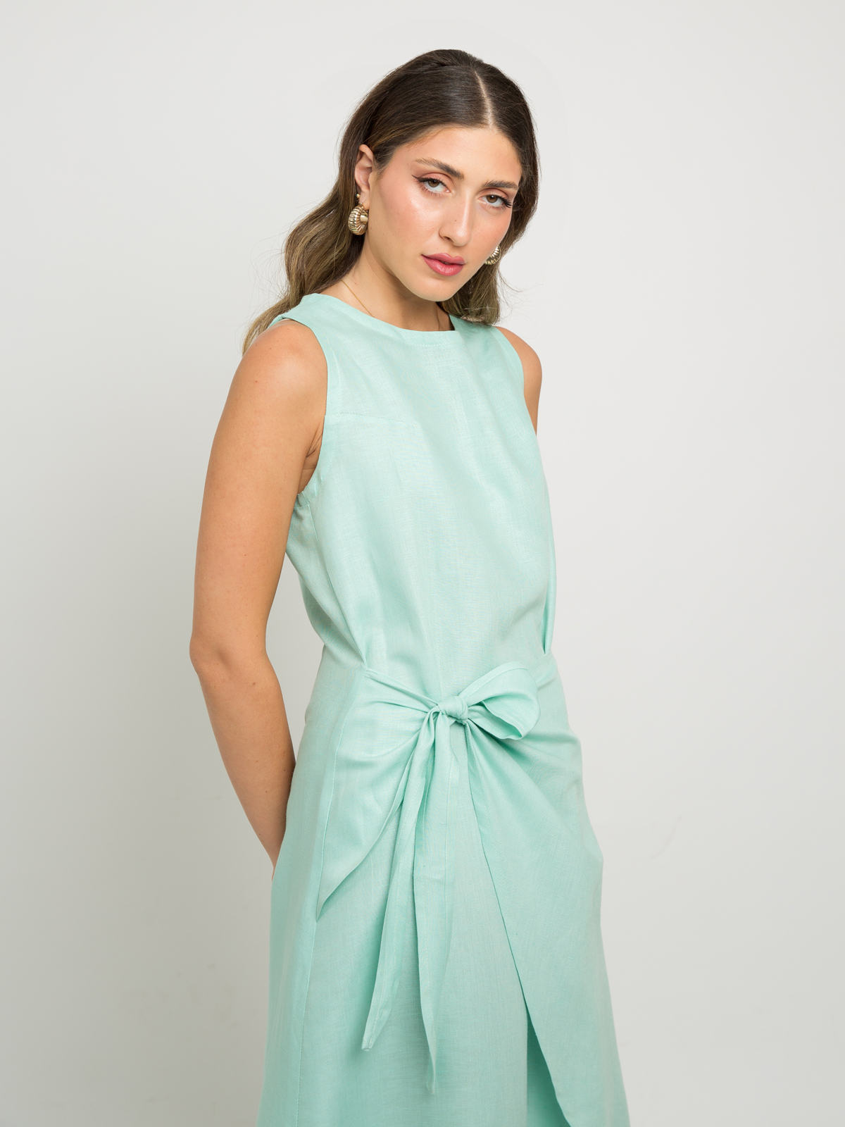 Tiffany Linen Wrap Dress