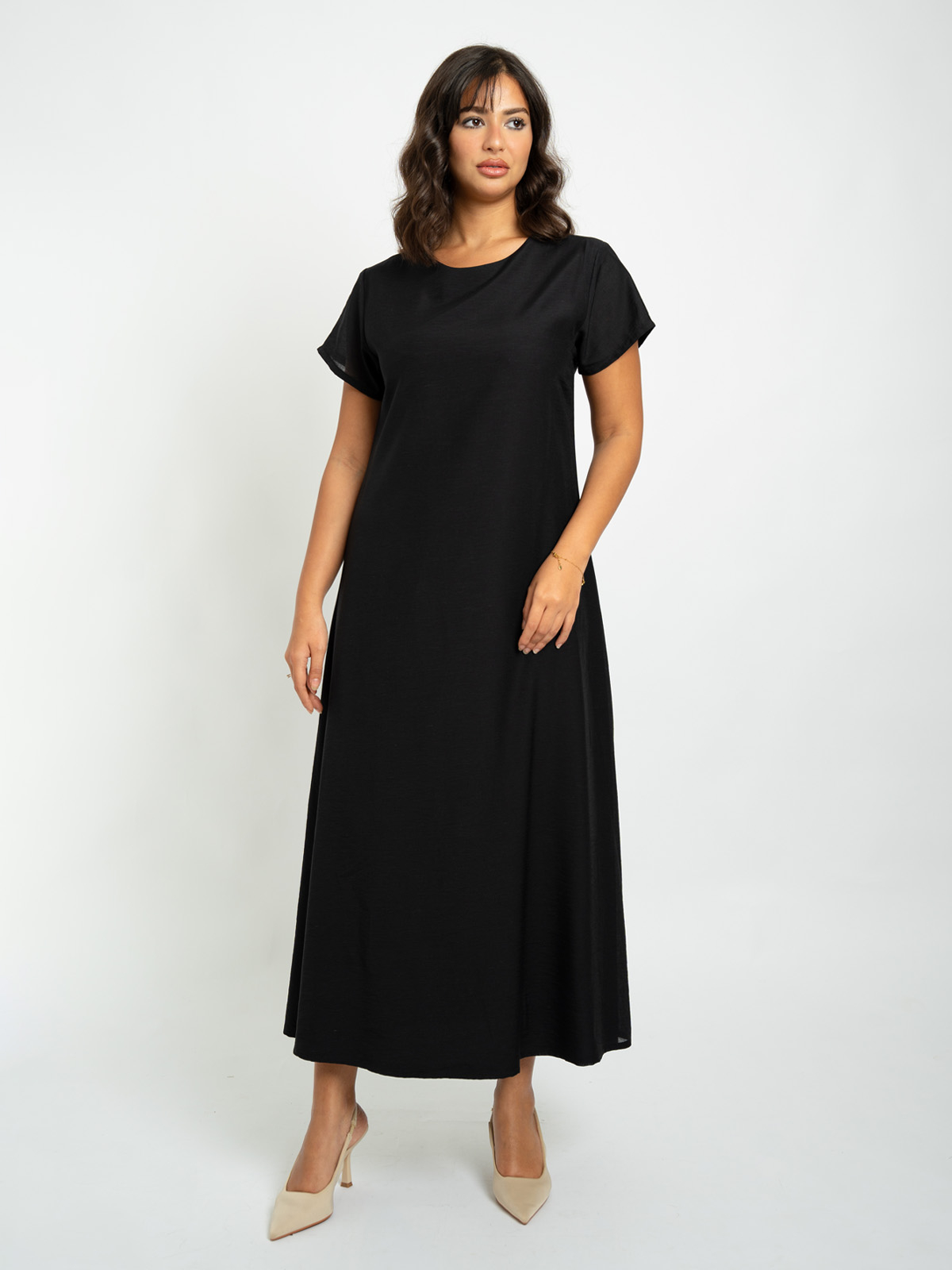 Black Short Sleeves Dress