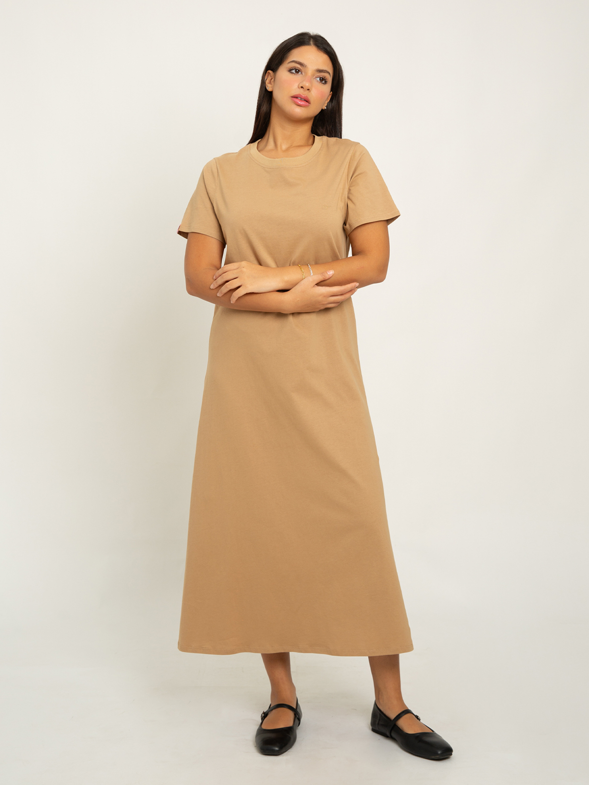 Mocha Long T-shirt Dress