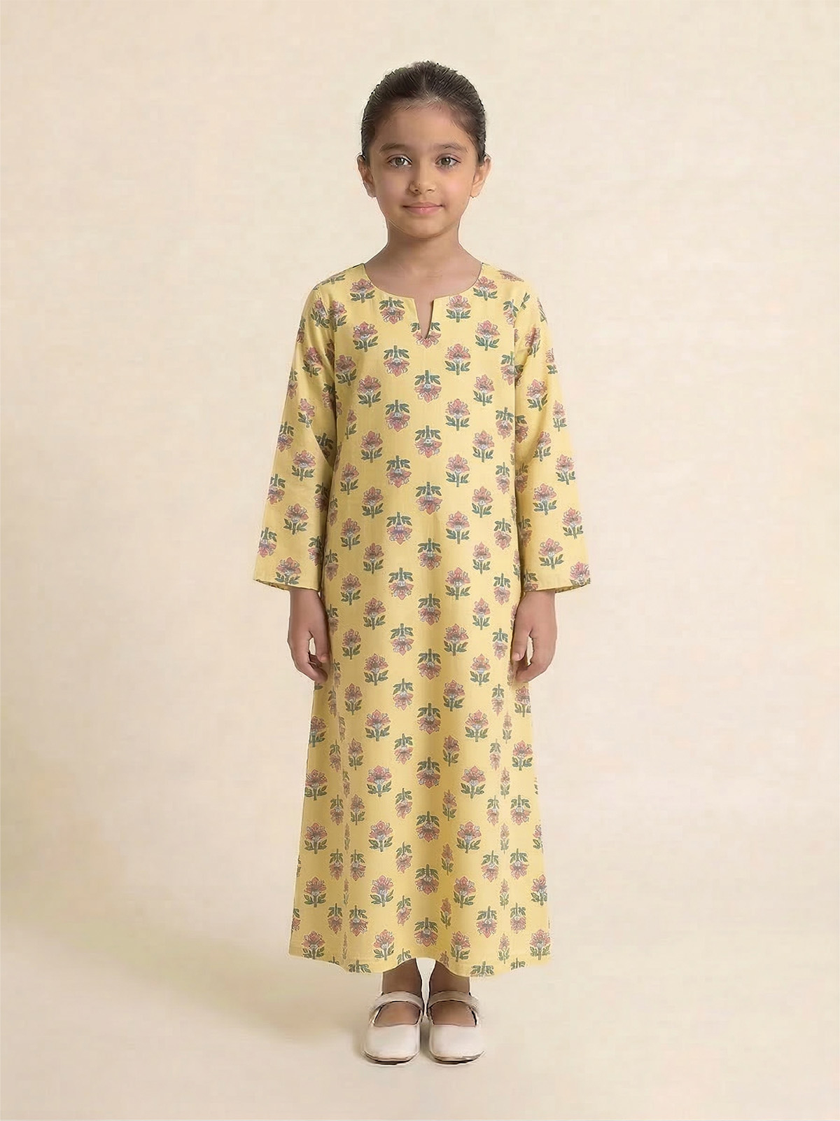 Yellow Half Cloche Jalabiya