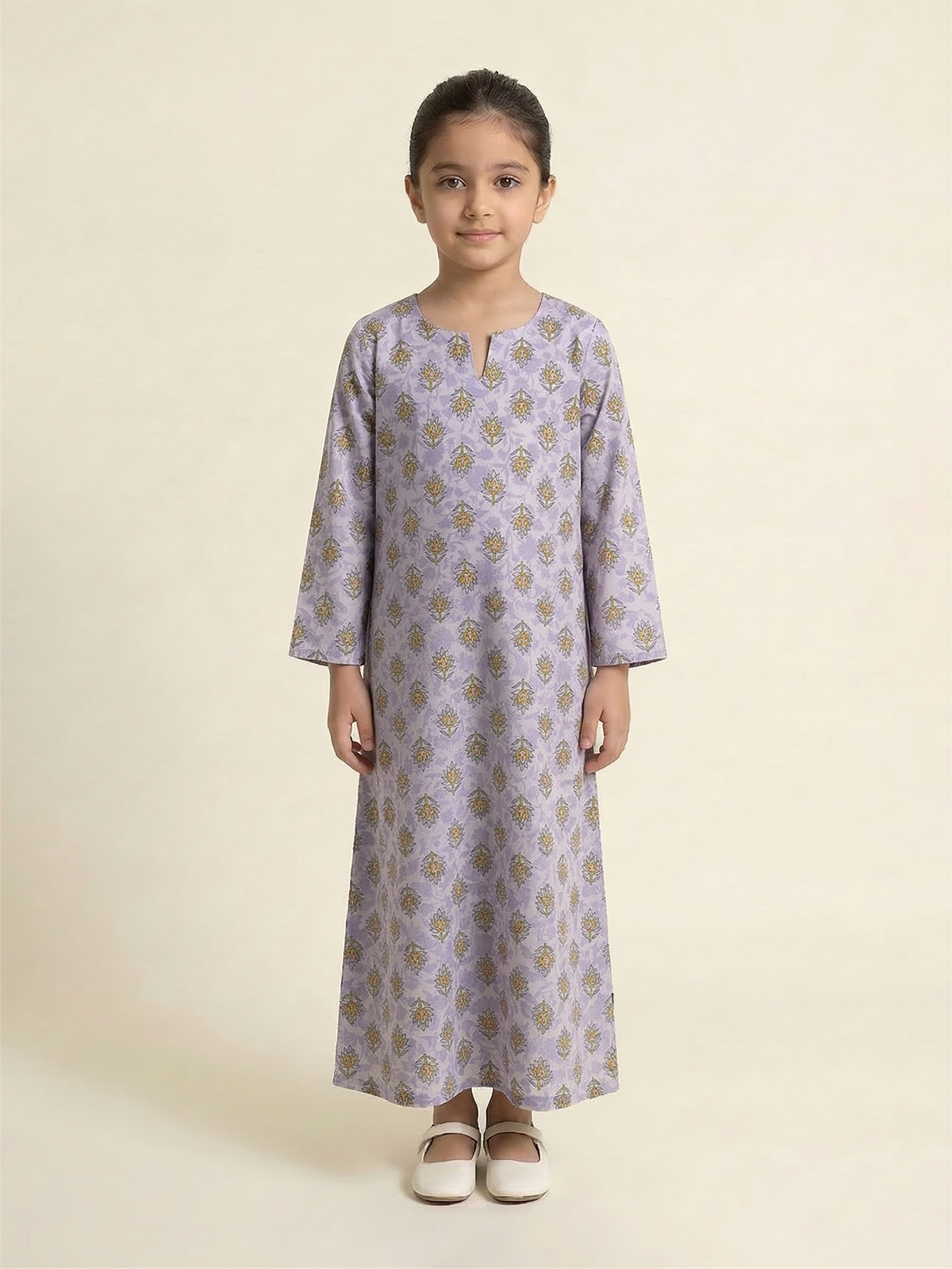 Light Purple Half Cloche Jalabiya