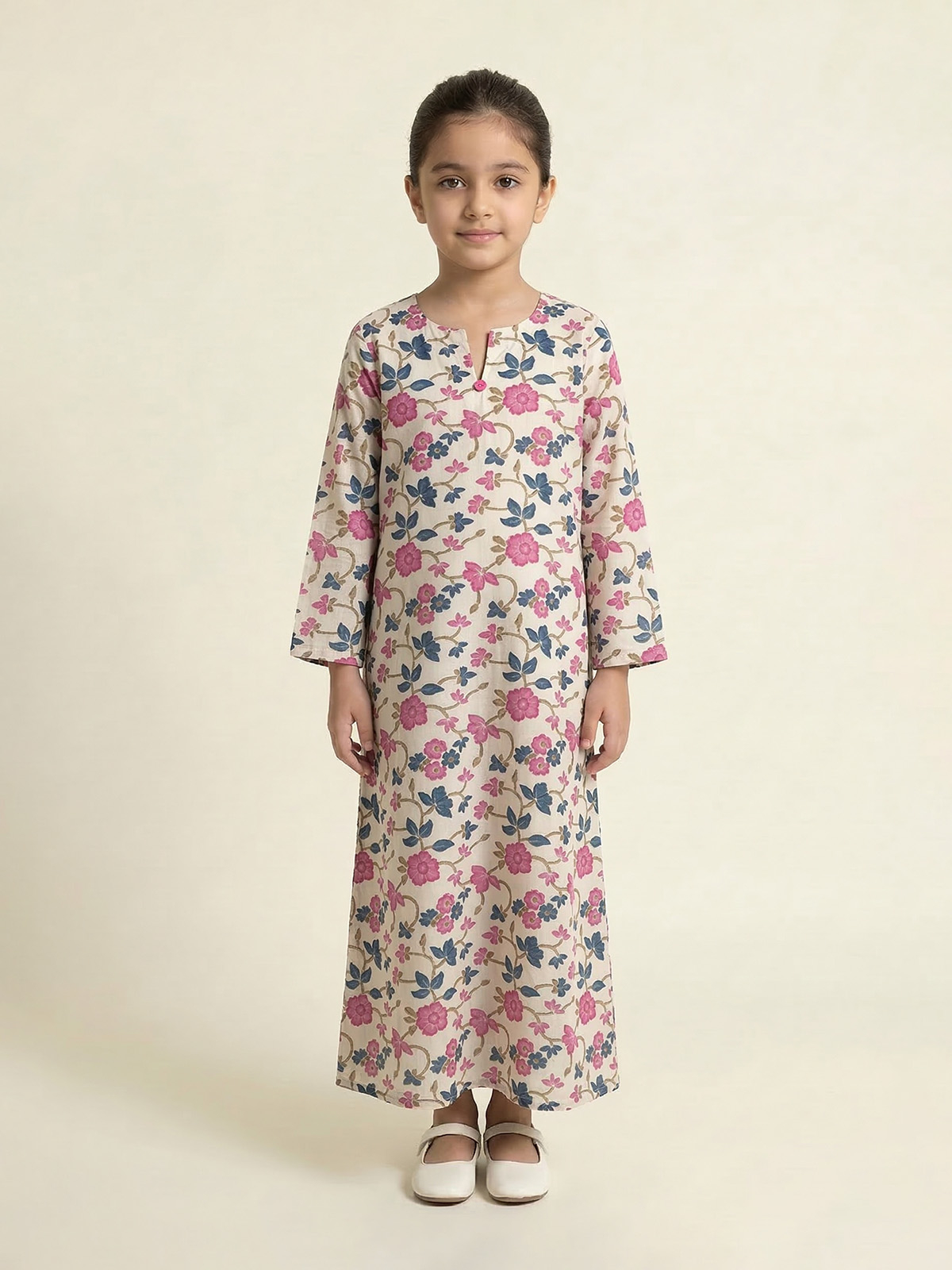 Pink Jasmine Half Cloche Jalabiya