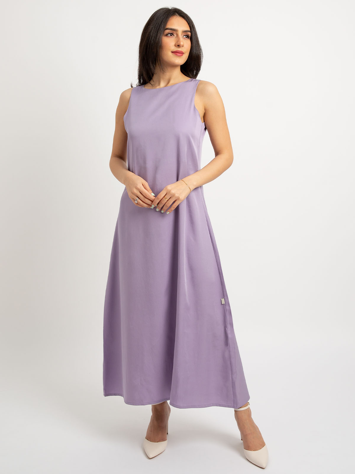 Lavender - Sleeveless Long Dress