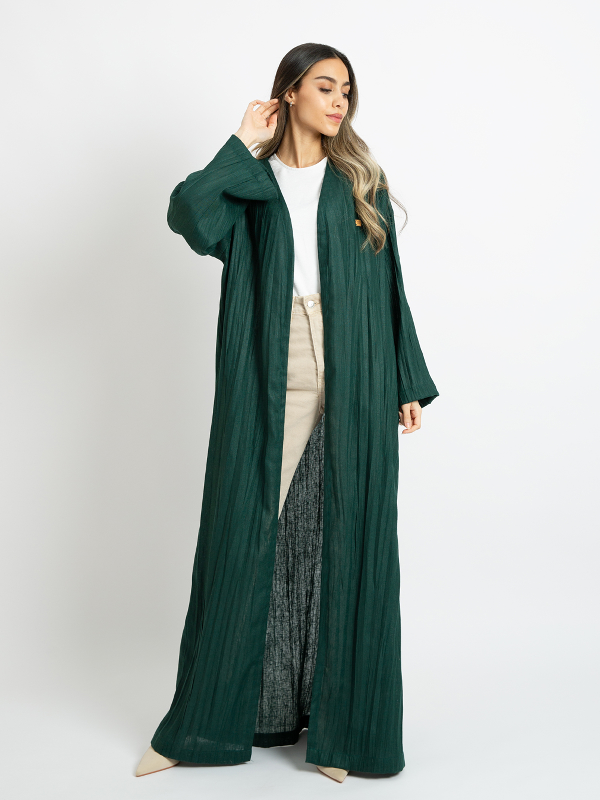Green - Regular-fit Long Abaya
