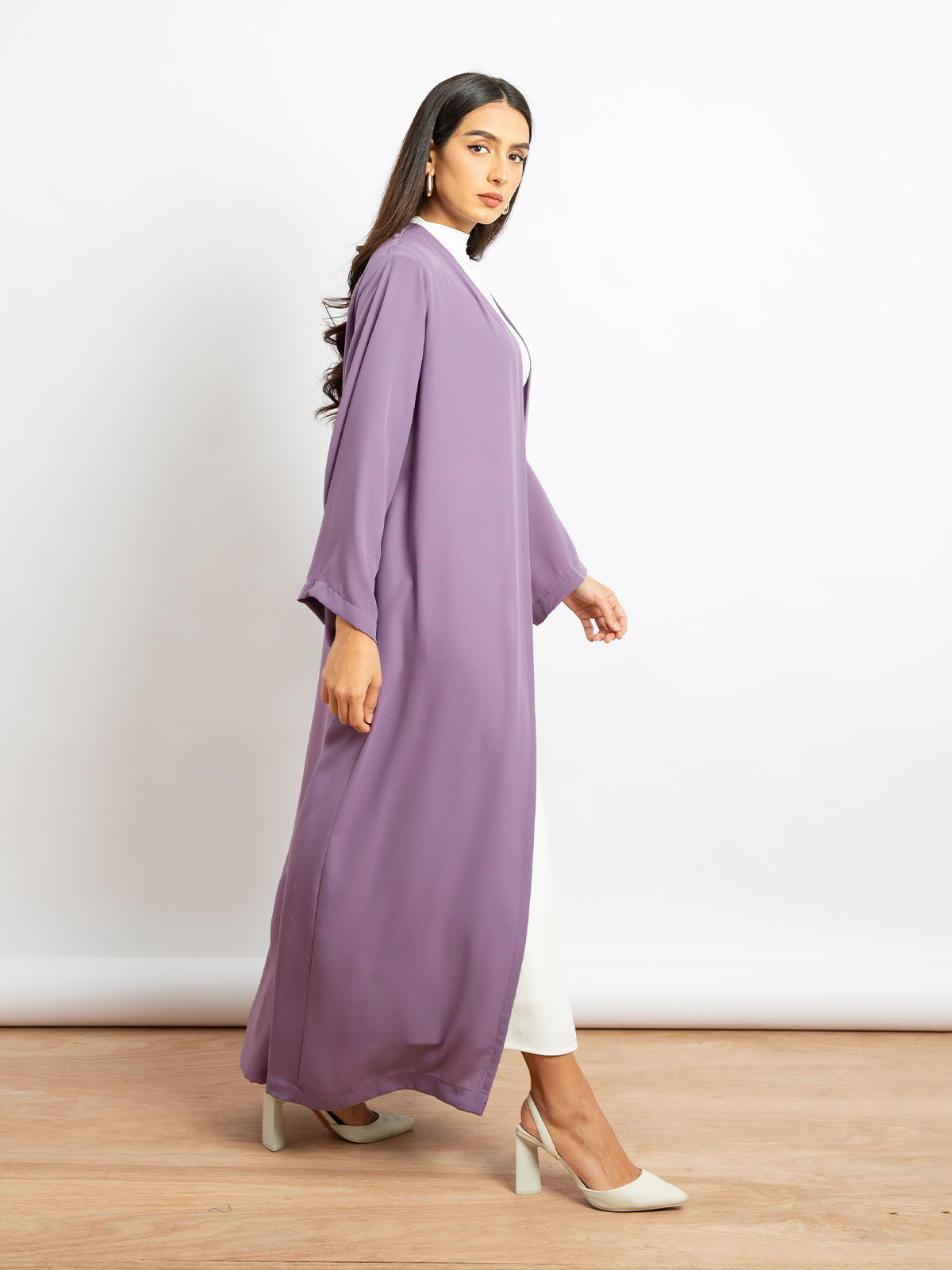 Light Purple - Light Regular-fit Long Abaya 