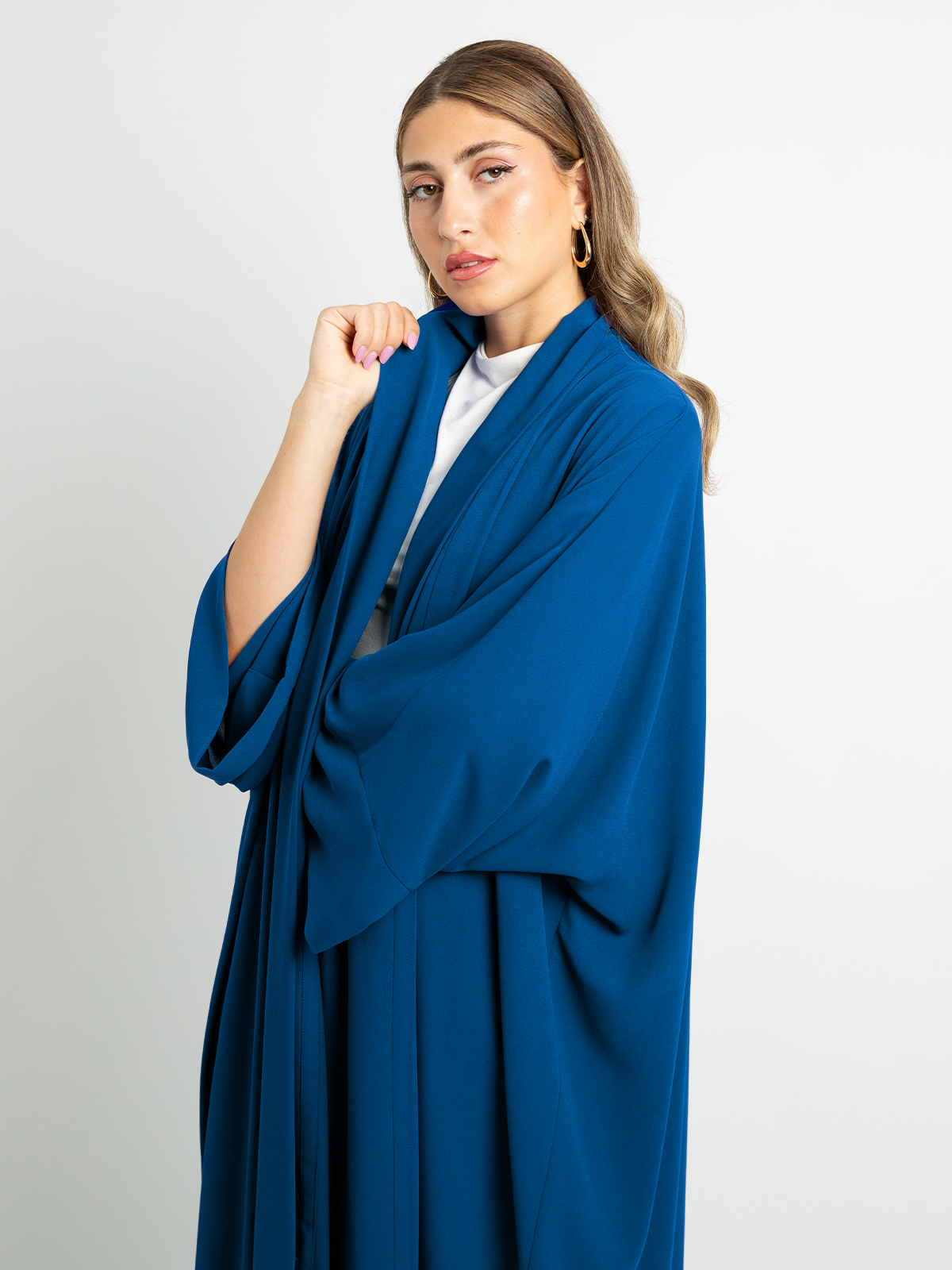 Indigo Blue Flowstyle Abaya