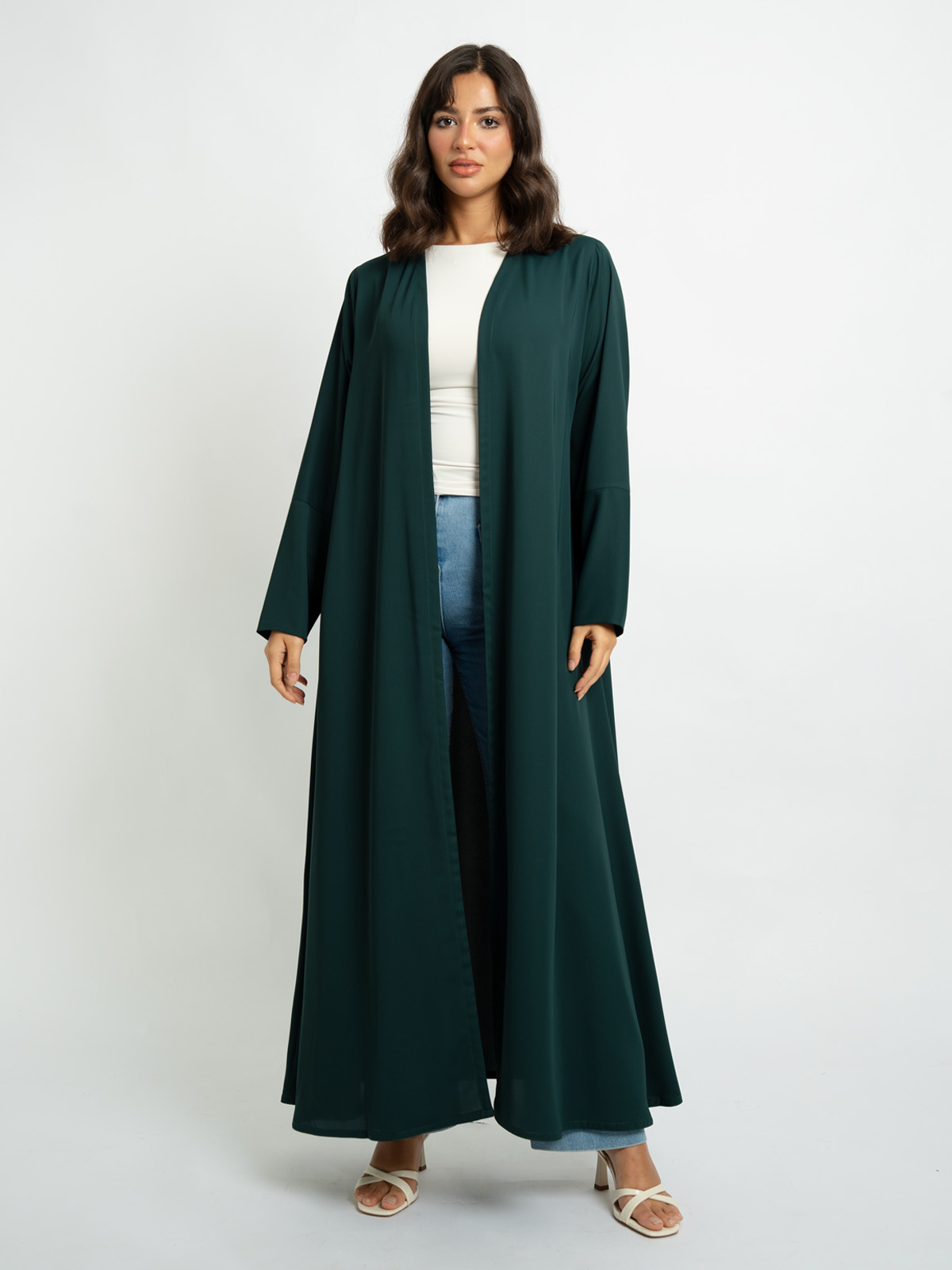 Green A-Cut Abaya