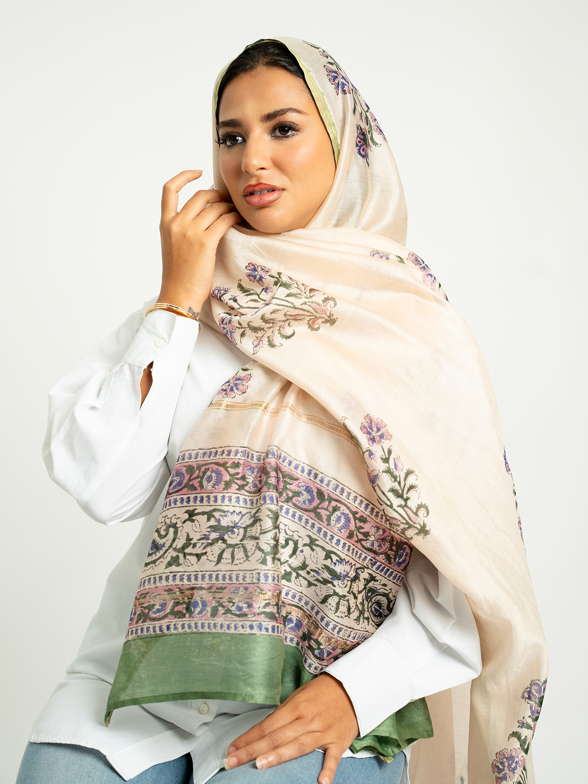 Vintage Vine Printed Tarha