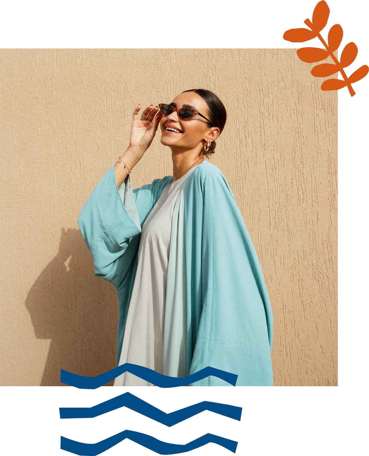 Kaafmeem Turquoise Abaya Display